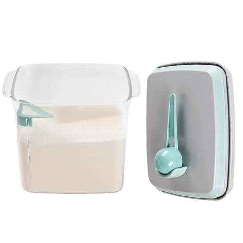 Biniveil Dispensador De Leche Para Fórmula Infantil | Caja Organizadora Portátil De Leche En Polvo De 1700ml Con Cuchara,Multifuncional Dispensadores De Fórmula Infantil Para Viajar Y Hacer Compras -