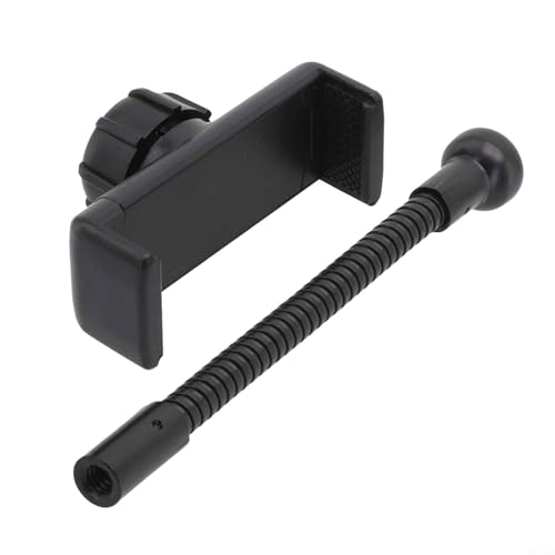 Soporte de clip de manguera de trípode para smartphone, agujero de tornillo de 14 pulgadas y soporte de abrazadera flexible para transmisión en vivo con cuello de cisne flexible y compatibilidad con
