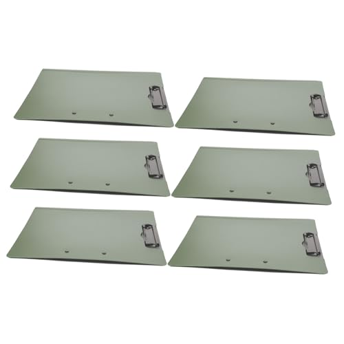 Presse-papiers plastique A4 pliable lot de 6 avec double pince pour documents