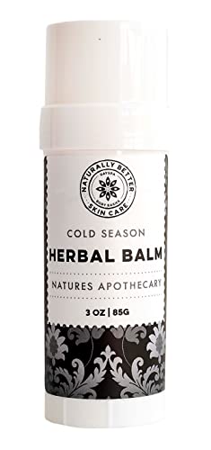 NATURE'S APOTHECARY Cold Season Herbal Balm | Soothe, Relieve, Refresh | All-Natural Vapor Rub Alternative Made with 9 Pure Essential Oils | Made in USA - (4 oz)