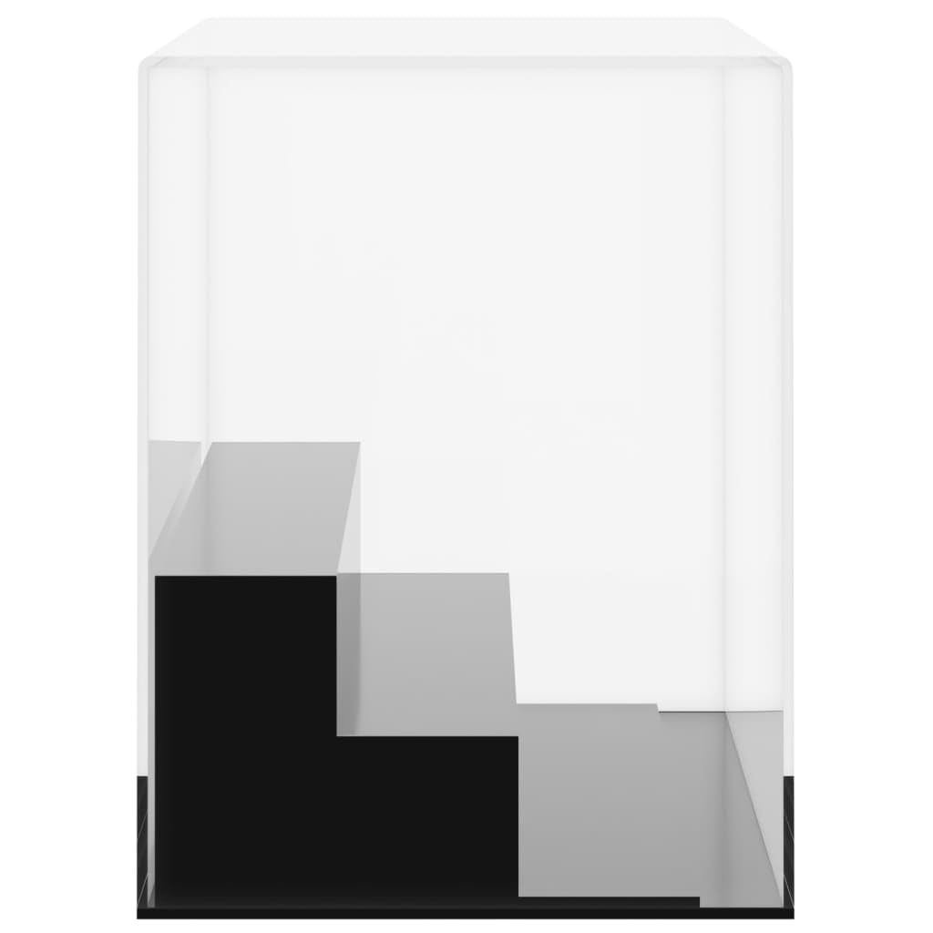 Vitrina de acrílico transparente de 25 x 12 x 16 cm con 3 niveles, 2 mm de grosor, caja de almacenamiento para colección, joyería, reloj, figura, exhibición minorista, feria, expositor