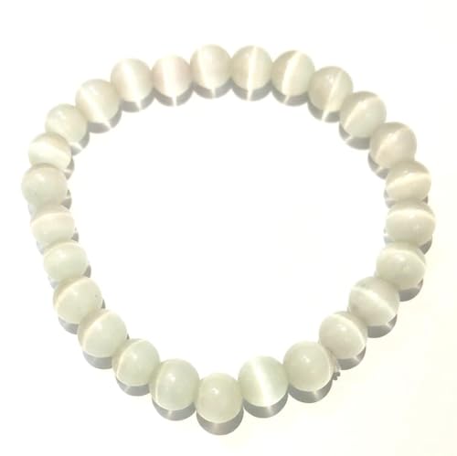 Seleniet Kralen Ronde Armband Kristal Mode Accessoire Mannen Vrouwen Cadeau Handgemaakt - Afbeelding 6
