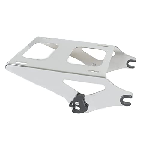 Swesgi Detachable Two-Up Tour Pak Rack Mounting Luggage Rack ＆ 4 Point Docking Hardware Kit Compatible With Harley Touring Road King Street Glide Road Glide Electra Glide 2014-2022 (Chrome) #TOP4