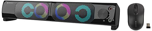 ZEBRONICS Zeb Wonderbar 10 USB Powered 2.0 Computer Speaker with RGB Lights & Zeb-Dash Plus 2.4GHz High Precision Wireless Mouse with up to 1600 DPI, Power Saving Mode