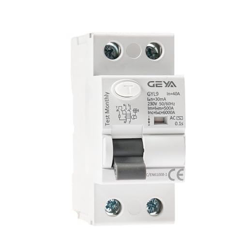 Disjoncteur de fuite GYL9 AC interrupteur différentiel 2 pôles 40A 30mA - 2