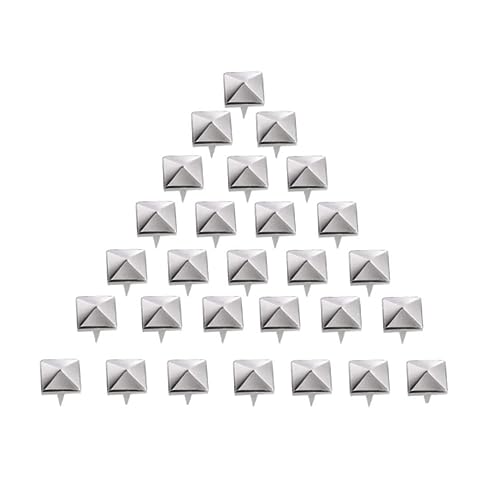 400 Sets DIY Leathercraft Spike Rivets, 4MM-7MM Leather Craft Rivet Four Jaw Rivets Spikes Studs Metal Pyramid Studs Handicraft DIY Punk Spikes for Clothing Shoes Leather Craft (5mm)