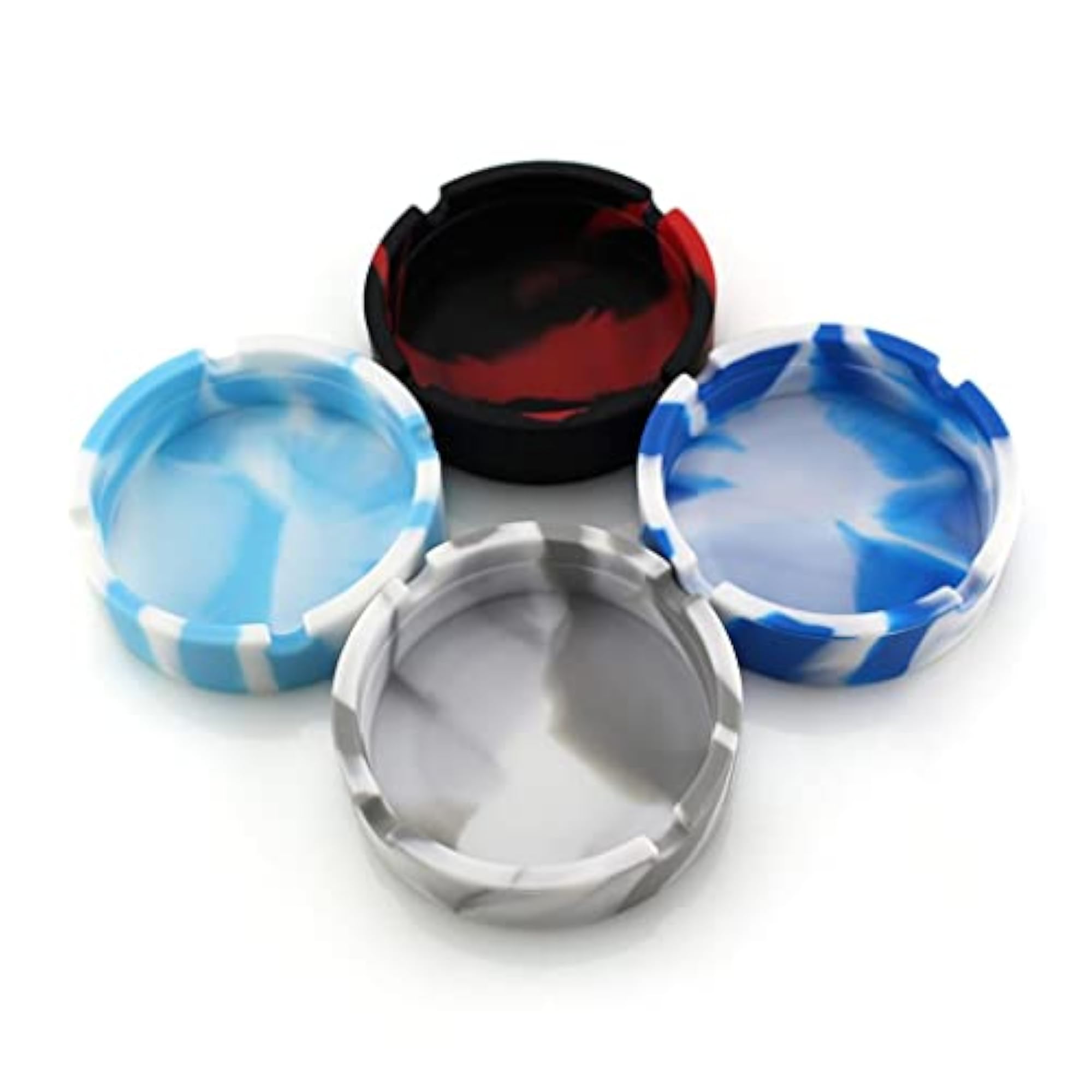 Round Silicone Ashtray for Tabletop and Home Office