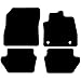 Price comparison product image Carsio Carpet Car Mats For Ford Fiesta 2017 Onwards 4 Piece Set Tailored Fit Floor Mat Complete Accessory Black Custom Fitted - All Weather, Anti-Slip Backing & Black Trim