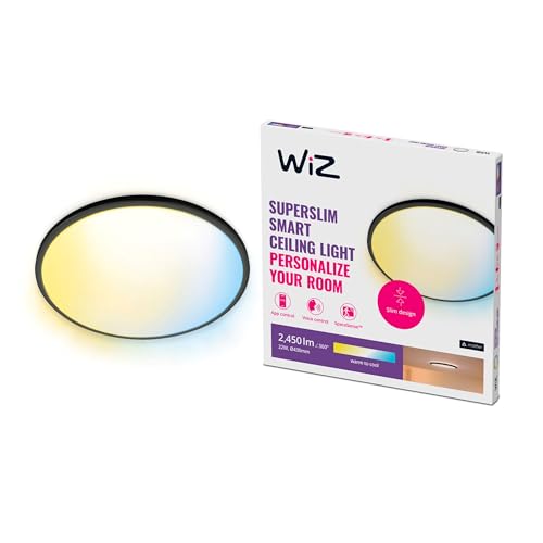 Plafonnier Wi-Fi WiZ connecté 22W LED noir pour maison connectée