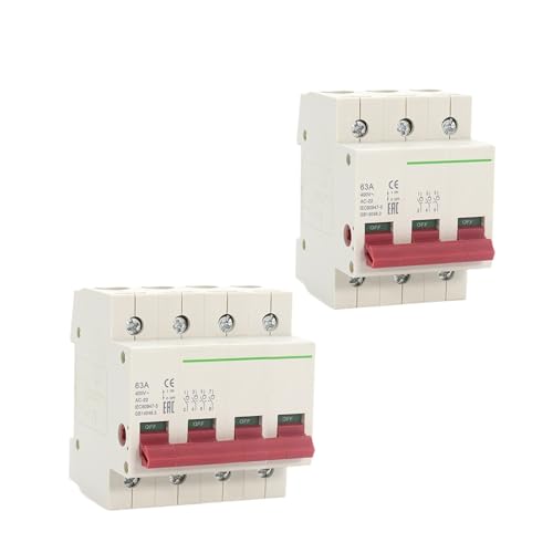 Interruptor de aislamiento 3P 63A evita riesgos eléctricos en cuadros de corriente 400V