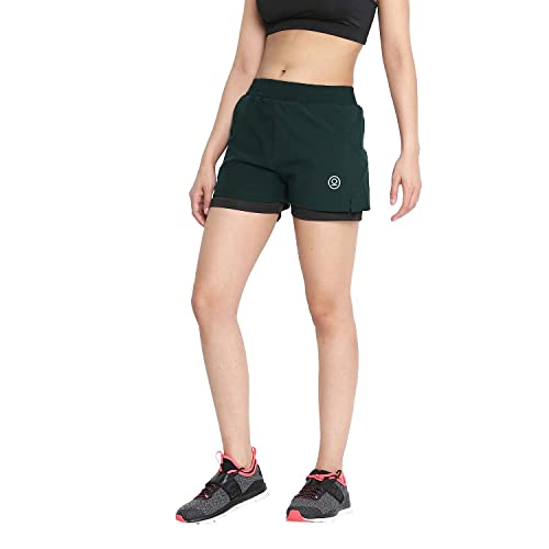 Image of CHKOKKO Gym Shorts for Women Workout Sports Running Quick Dry Fit Double Layer Inner Compression with Pockets Breathable Lightweight Wear