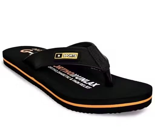 Image of Men EVA Flip Flops Printed Design Slip On Slippers Rubber Sole Lightweight Comfortable Casual Pair 953