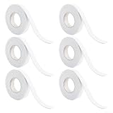 6 Packungen verdickter Filz-Kondensationsabsorber-Streifen, wasserabsorbierendes Baumwollband, Anti-Tropf-Schwellenschutz für Glas-Feuchtigkeitskontrolle (weiß)