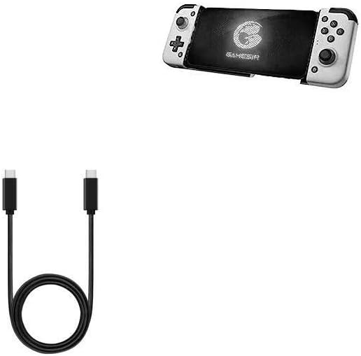 BoxWave Cable compatible con GameSir X2 (2021) - Cable PD DirectSync (3 pies), USB-C a USB-C (100 W), cable trenzado tipo C de carga y