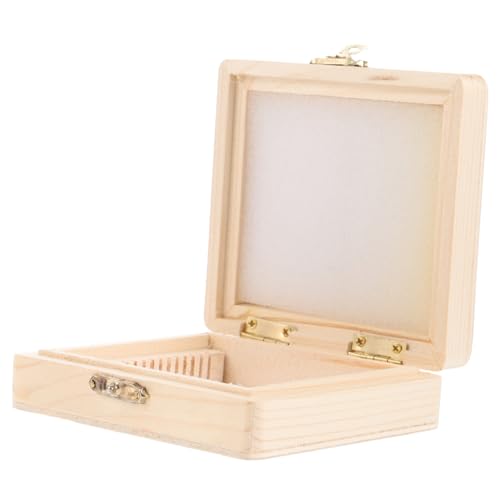 CHILDWEET Microscope Slide Organizer 15 Slides Storage Box Specimen Accessory Kit