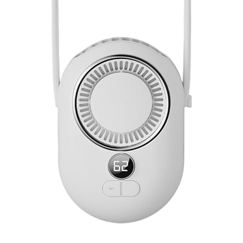 Enfriador de aire de cuello recargable: ventilador pequeño de 3 velocidades ajustable con brazos flexibles y motor silencioso | Ideal mientras camina al aire libre, sentado en estaciones de trabajo