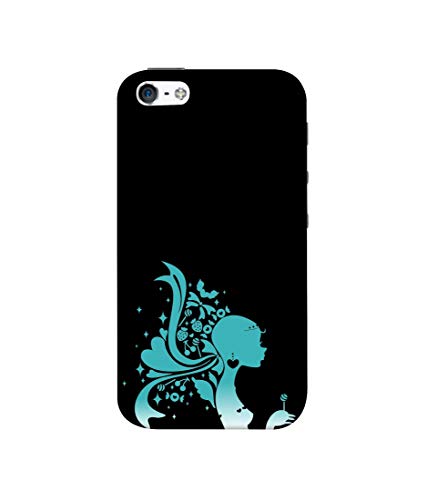 Image of Amazon Brand - Solimo Designer Lady Vector N 3D Printed Hard Back Case Mobile Cover for Apple iPhone 5 / 5S