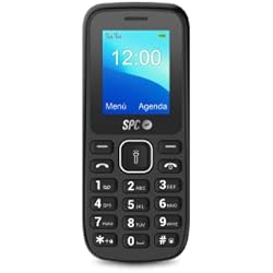 SPC Talk – Teléfono móvil Libre de fácil Uso, Pantalla de 1,8”, Gran batería de 800mAh, Radio FM, Dual SIM, Linterna y cámara Trasera, Color Negro