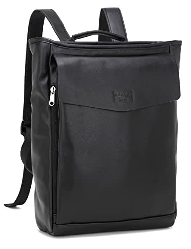 Kah&Kee Leather Laptop Backpack for Women with 14-inch Laptop Compartment Ideal for Teachers, College Students and Work4
