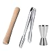 Produktbild Westmark Bar-Set, 3-tlg.: 1 Caipirinha-Stößel, 1 Eiszange, 1 Barmaß 2/4 cl, Rostfreier Edelstahl/Holz, Arctica und Woody, Silber/Braun, 627722E8