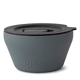RIGWA Stainless Steel Insulated Food Container - Hot and Cold Insulated Bowl - Vacuum Sealed Containers for Food - Bowls with Lids, 20oz, Slate