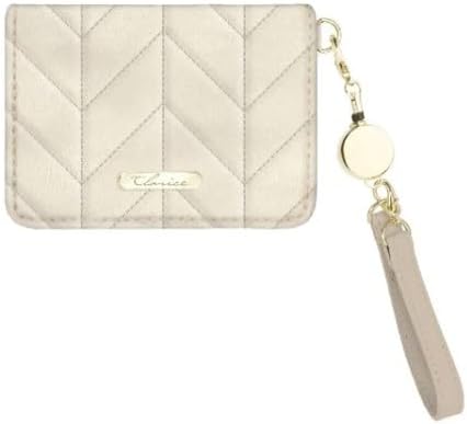 クーリア Clarice Open Pass Case with Reel Ivory