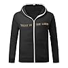 Unisex Zip Up Head Trust In The Printed Hoodie Trendy Casual Hip Hop Hoodie, black, 4XL #1