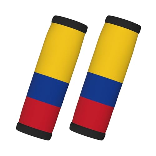 2 Pcs Luggage Handle Wraps, Flag of Colombia Print Grip Handle Cover/Travel Bag Identifier for Suitcase Accessories