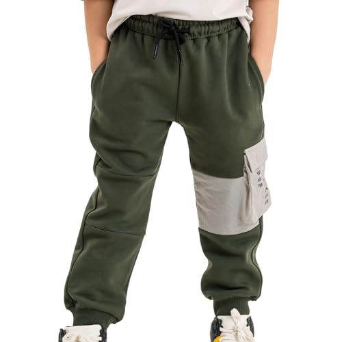 Stylish Boys Sweatpants with Drawstring, Boys Joggers Ribbed Cuffs, Sweatpants for Kids, Toddler Sweat Pants Active Wear