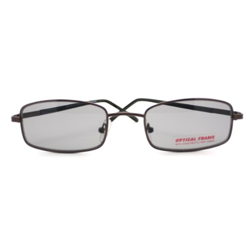 Juicyorange Small Rectangular Sunglasses For Men Women Metal Rim Lenses New Gray #TOP1