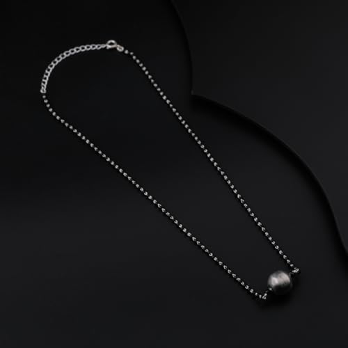 Image of Aadyaa 92.5 Silver Mangalsutra for Women | 92.5 Sterling Silver Tribal Mangalsutra Handcrafted Ethnic Necklace Lightweight & Unique | Silver Gift for Women