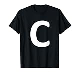 Letter C Shirt Initial Monogram T-Shirt