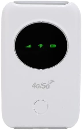 4G 5G LTE Portable WiFi Hotspot Device, Portable Travel WiFi Router Connect Up to 10 Devices, 3200mAh Battery, 300Mbps High Speed Network, for Travel, Gaming