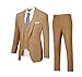 Casual Linen Suits for Men 3-Piece Dress Wedding Suits Retro Prom Tuxedo Groom Tux Blazer Vest and Pants Set Khaki-S