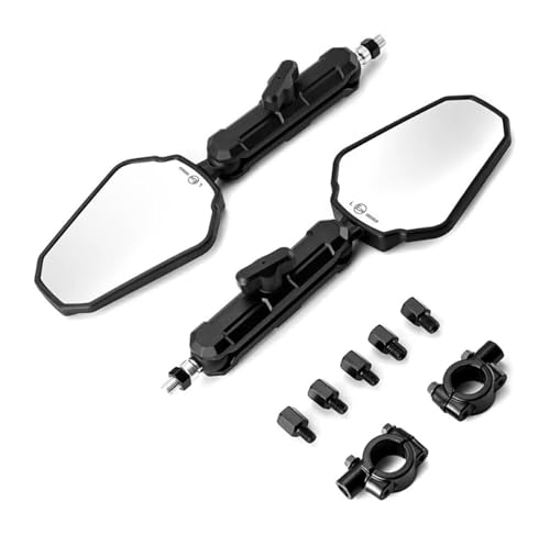 Espejo retrovisor manillar plegable con ángulo ajustable para evitar puntos ciegos en moto 1