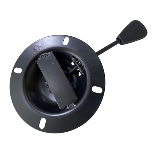 Office Chair Tilt Control Mechanism Mount Plate Repair Parts Black Furniture Accessory Adjustable with Lift Handle, Diameter 16cm
