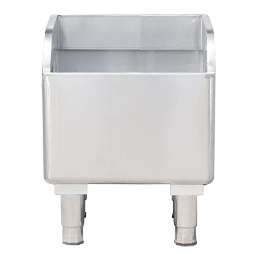 asdchZen Évier de Service de Balai à Franges en Acier Inoxydable à Montage au Sol, évier de Magasin Robuste Commercial avec Pieds en métal réglables, Station de Lavage Utilitaire,45cm(17.7in)