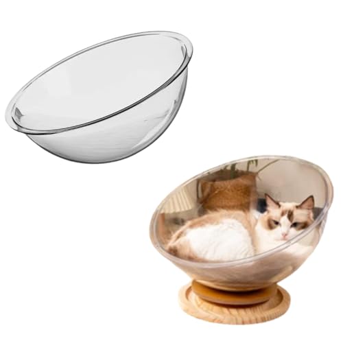 猫のクライミングフレーム、半球アクリル、ドーム、透明、DIY、猫塔、猫ベッド (35cm)