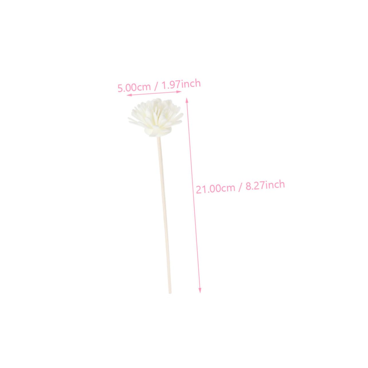 Cabilock 10 Bâtonnets Diffuseurs de Parfum à Fleurs Artificielles en Bois et PE, Accessoire Aromathérapie pour Diffusion D’huiles Essentielles, Décoration Maison et DIY
