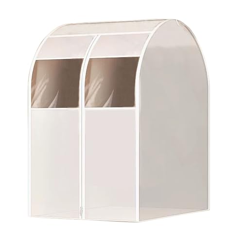 Clothes Rack Cover Translucent Frosted Costume Bag with Zipper Hanging Garment Bag for Hanging Dress, Coat, Shirt, Suit(90x60x60cm/35x24x24in)