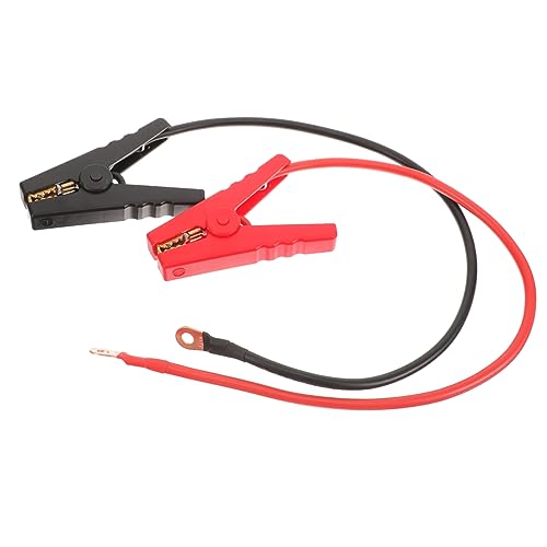 GRIRIW 2pcs Farm Electric Fence Jump Leads Fencing System Wire Electric Fence Alligator Clips Wire