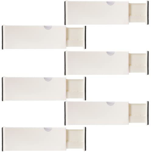 Image of 6 Drawer Organizer and Dividers, Organize Silverware and Utensils in Home Kitchen, Divider for Clothes in Bedroom Dresser, Designed to Not Snag Underwear and Bra Fabrics, Bathroom Storage Organizers
