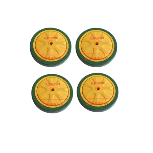 4PCS 5-inch Polyurethane Green Single Wheel wear-Resistant cart with Double Bearings