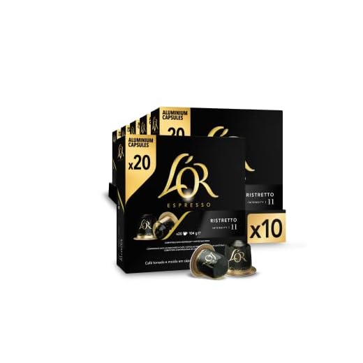L'OR Espresso Cápsulas de Café Ristretto | Intensidad 11 | 200 Cápsulas Compatibles Nespresso (R)* - Amazon Exclusive