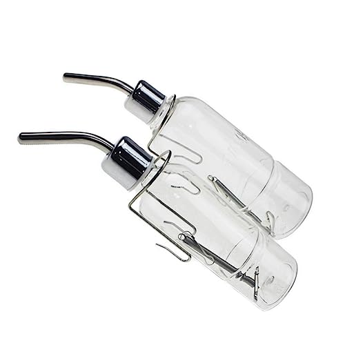 BESPORTBLE Pet Water Bowl Stainless Rabbit Waterer 180ml Pet Water Dispenser for Cat Dog Rabbit Guinea Pig Bird