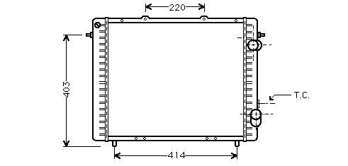 PRASCO Radiatore motore Grupo Rafredamento Radiatore Rafredamento Motore Larghezza della rete 435mm Lunghezza della rete 460mm Profondità della rete 34mm Compatibilità con RENAULT RTA2159