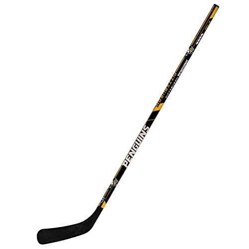 Franklin Sports Nhl Pittsburgh Penquins Team 48-Inch Vinyl Hockey Stick (Right), Junior, Black #TOP7