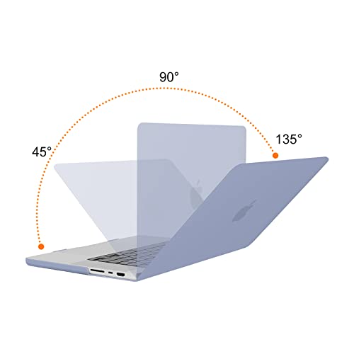 Image of MOSISO Compatible with MacBook Pro 16 inch Case 2025 2024 2023 2022 2021 M4 M3 M2 M1 A3403 A3186 A2991 A2780 A2485 Pro Max, Plastic Hard Shell&Keyboard Cover&Screen Film&Storage Bag, Lavender Gray