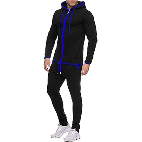 trending babz Kids Boys Girls Contrast Tracksuit Set Full Sleeve Gym School Fleece Zipper Hoodie Top Bottoms Jogging Joggers 7-13 Yrs Cover