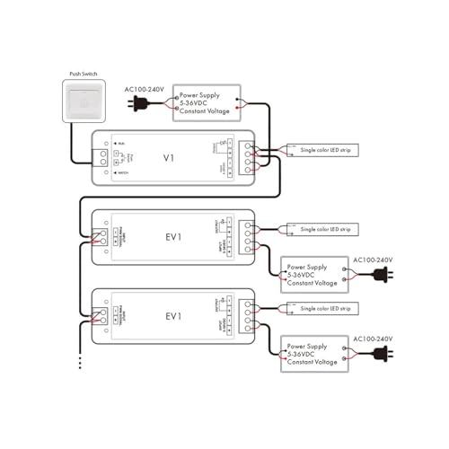 Variateur LED 12V multipièce télécommande tactile RT8 pour éclairage salon - 5